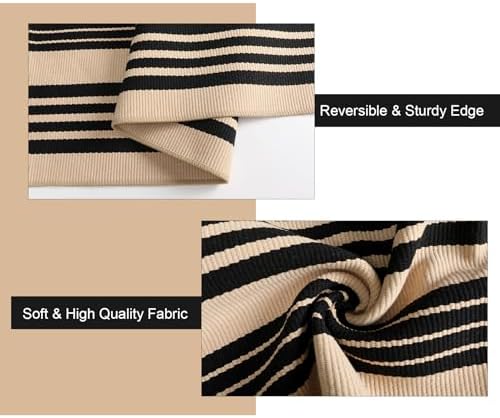 Striped Fall Outdoor Rug 5'x7', Washable Cotton Hand Woven Patio Rug - Image 4