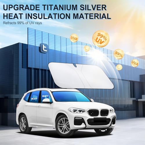 SINGARO Universal 300T Car Windshield Sun Shade, Foldable Reflective - Image 5