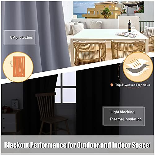 BONZER Outdoor Curtains for Patio Waterproof Light Blocking Privacy - Image 5