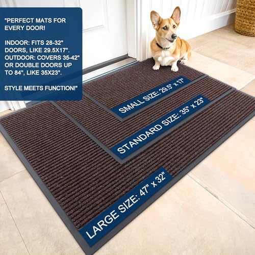 OLANLY Front Door Mat 47x34, Waterproof Heavy-Duty Indoor Outdoor Doormat - Image 2