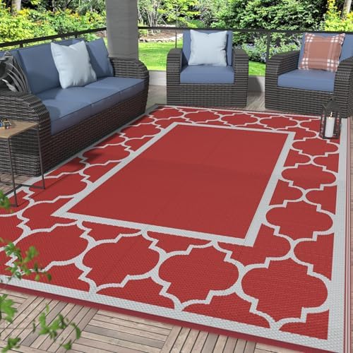 GENIMO Outdoor Rug, Waterproof Plastic Rugs by GENIMO