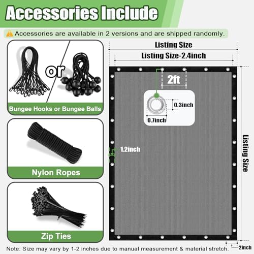 90% Outdoor Sun Shade Cloth, Privacy Screen Sunshades - Image 2