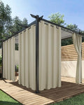 HolidayIdeas Outdoor Curtains for Patio Waterproof 4 Pcs 54x84 Inch Taupe by HolidayIdeas