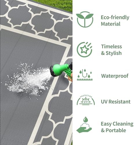 GENIMO Outdoor Rug, Waterproof Plastic Rugs - Image 6