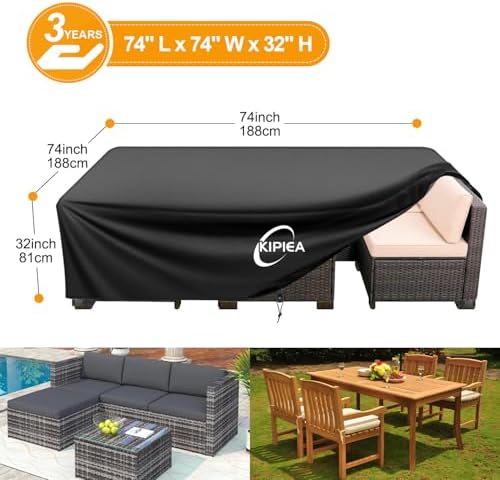 Kipiea Outdoor Furniture Covers Waterproof, 420D Heavy-Duty Patio Furniture Set - Image 2