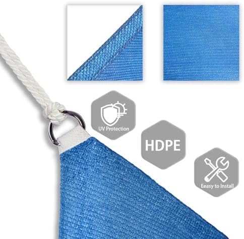 Patio Paradise 21' x 21' x 21' Sun Shade Sail Triangle Canopy Shade Cloth - Image 3