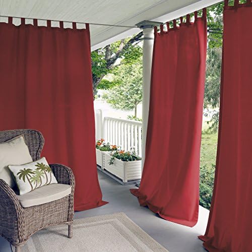 Elrene Home Fashions Matine Weatherproof Tab-Top Indoor/Outdoor Solid Color - Image 2