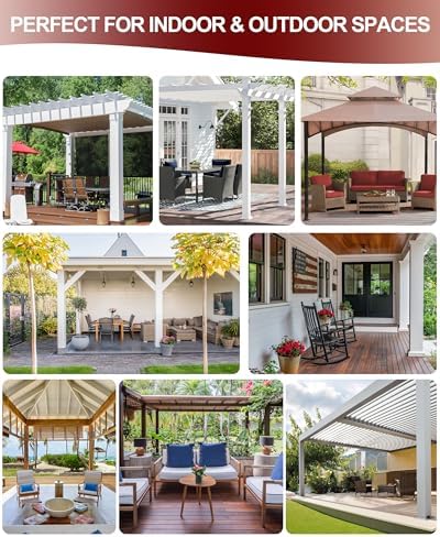 Grommet Outdoor Curtains for Patio Waterproof 8 Pcs 54x108 In Silver Grey - Image 7