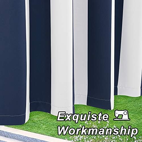 NICETOWN 2 Panels Patio Outdoor Curtains 95 inch Length, Thermal Insulated - Image 7