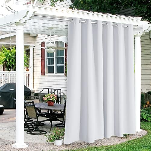 RYB HOME Outdoor Curtains for Patio Waterproof Privacy Thermal Insulated by RYBHOME