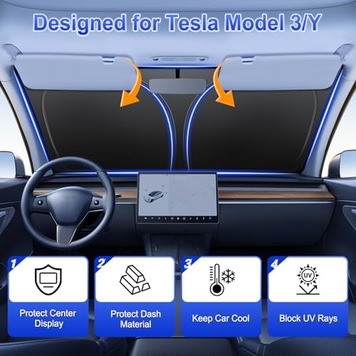 SINGARO Car Windshield Sun Shade, Foldable Reflective Sun Shade - Image 2