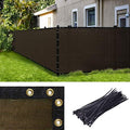 Amgo 6' x 107' Brown Fence Privacy Screen, 90% Blockage by Amgo