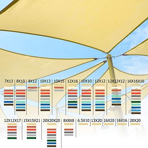 Shade&Beyond 7'X10' Sun Shade Sail White Rectangle - Image 6