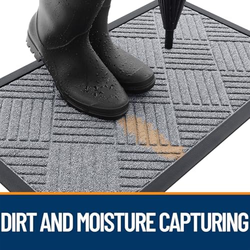 OLANLY Front Door Mat Outside Entrance, Waterproof Heavy-Duty Doormat - Image 4