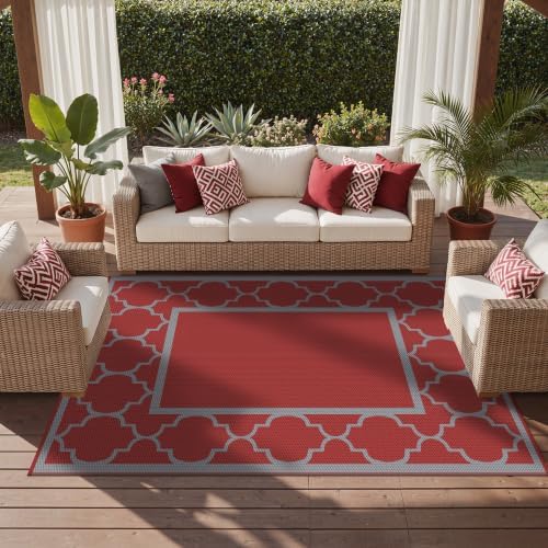 GENIMO Outdoor Rug, Waterproof Plastic Rugs - Image 5