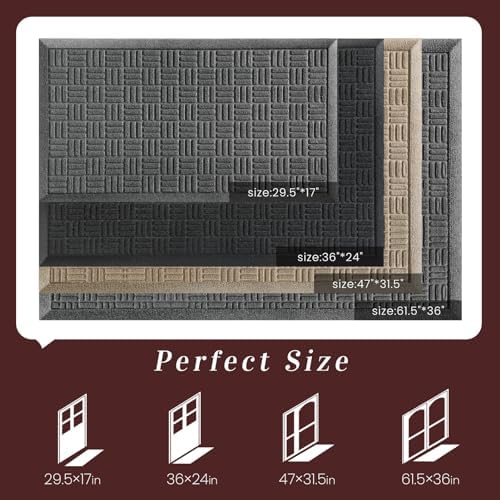 Mibao Front Door Mat Outside Entrance, Heavy Duty Welcome Mat, Stain and Fade - Image 6