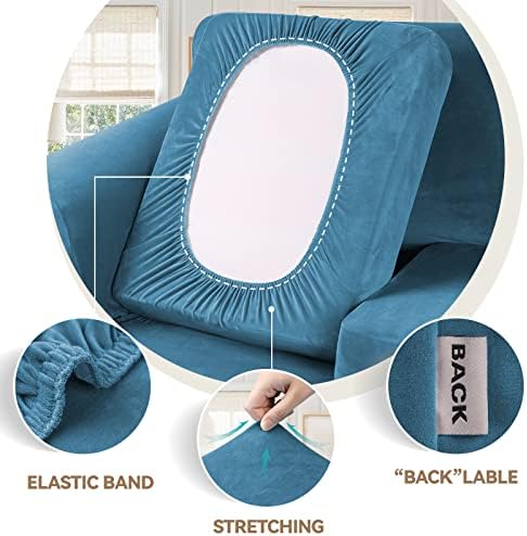 WEERRW Velvet Stretch 3 Pieces Couch Cover - Image 3