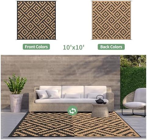 GENIMO Outdoor Rug, Waterproof Plastic Rugs - Image 3