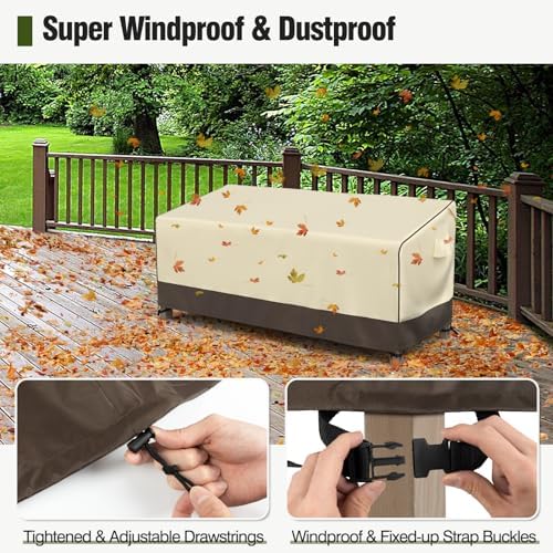 MR. COVER 3-Seater Outdoor Couch Cover Waterproof, 80 Inch Patio Furniture - Image 6