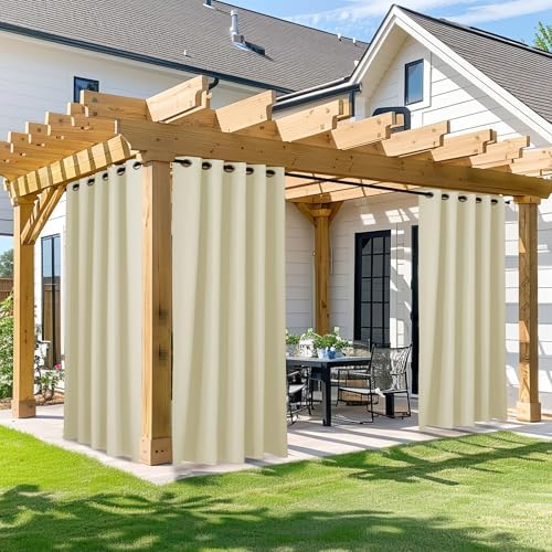 NICETOWN Outdoor Patio Curtain 84 inch Long, Privacy Protection Drape by NICETOWN