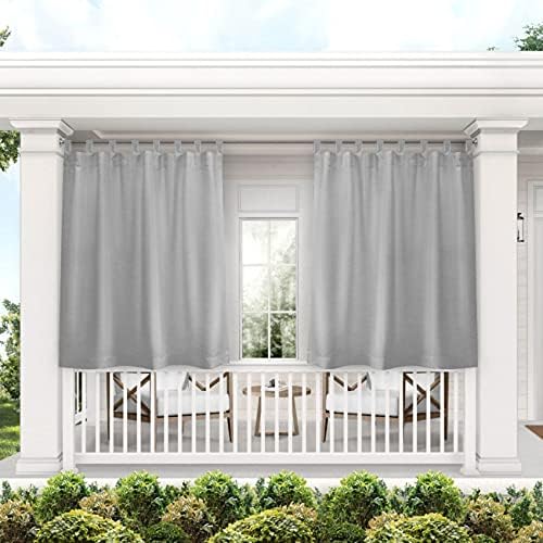 Exclusive Home Cabana Solid Indoor/Outdoor Light Filtering Hook-and-Loop Tab by TOWNCOUNTRYBASICS