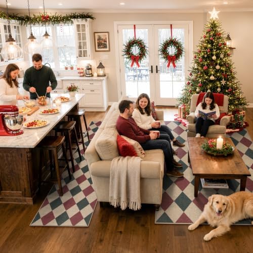 Lahome Christmas Rug, 5x7 Christmas Decor Rugs - Image 3