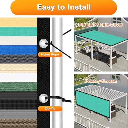 Artpuch Outdoor Pergola Shade Cover 9' X 11' Sun Shade Cloth - Image 5