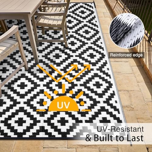 OLANLY Outdoor Rug 9x18 ft Waterproof Reversible Mat - Image 4
