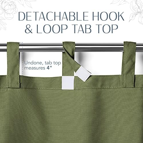Elrene Home Fashions Matine Weatherproof Tab-Top Indoor/Outdoor Solid Color - Image 5