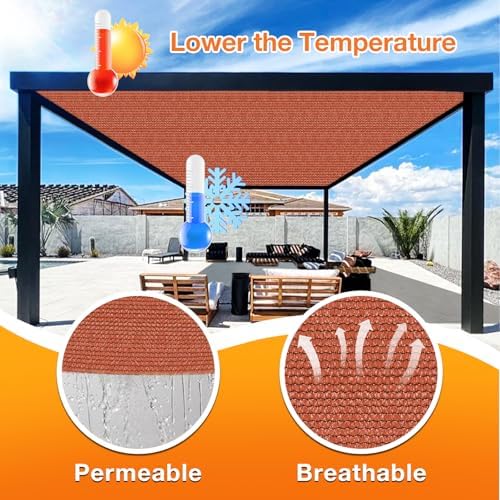 Artpuch 90% Sun Shade Cloth, 8 x 8 FT Pergola Shade Cover Canopy - Image 4