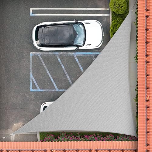 Royal Shade 7' x 10' x 12.2' Gray Triangle Sun Shade Sail by RoyalShade