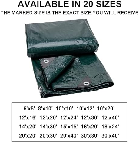 CARTMAN 12x40Ft Multipurpose Waterproof Poly Tarp Cover 8 Mil - Image 6