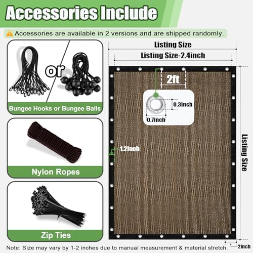 90% Outdoor Sun Shade Cloth, Privacy Screen Sunshades - Image 2