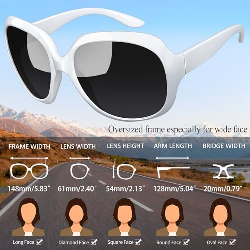 Joopin Oversized Sunglasses Womens Trendy Polarized Large Driving Sun Glasses - Image 5