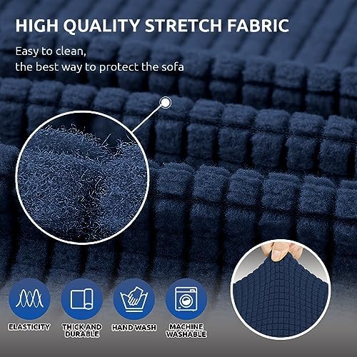 KEKUOU Stretch Loveseat Couch Cover, 2 Cushion Couch Slipcover - Image 5