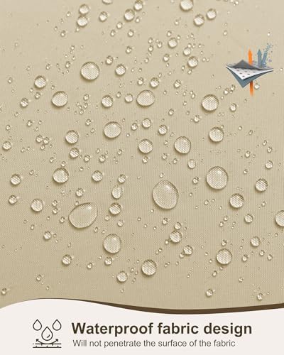Outdoor Curtains for Patio Waterproof Rod Pocket 6 Pcs 54x95 Inch Cream - Image 4
