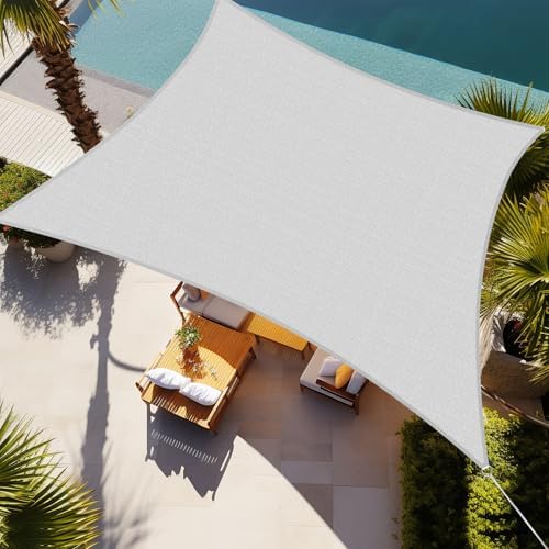 Shade&Beyond 16'X20' Sun Shade Sail Light Grey Rectangle by ShadeBeyond