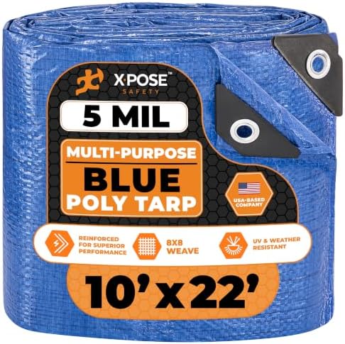 Better Blue Poly Tarp 10' x 22' by XposeSafety