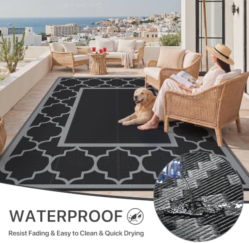 GENIMO Outdoor Rug, Waterproof Plastic Rugs - Image 6