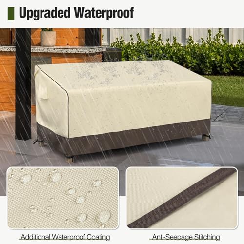 MR. COVER 3-Seater Outdoor Couch Cover Waterproof, 80 Inch Patio Furniture - Image 4
