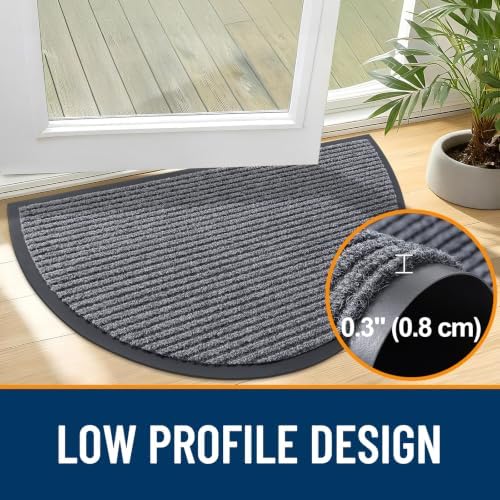 OLANLY Half Circle Front Door Mat 47x32, Waterproof Heavy-Duty Doormat - Image 4