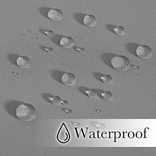 NICETOWN Weighted Curtains for Patio Waterproof W66xL84 Silver Grey - Image 3
