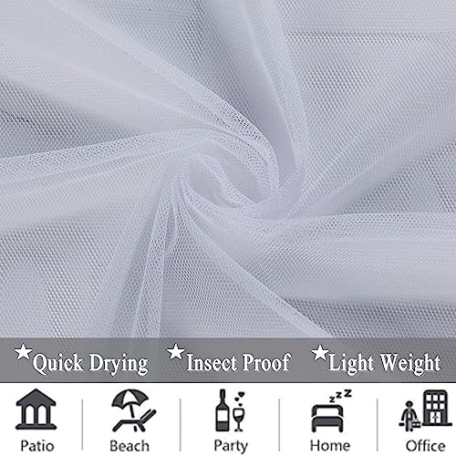 Patio Screen Mesh Outdoor Curtains Waterproof Sheer Lightweight Bug Netting - Image 7
