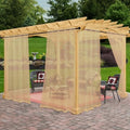 Outdoor Sheer Curtains for Patio Waterproof, 4 Panels Rod Pocket Indoor/Outdoor by Awnmeow