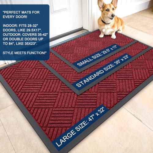 OLANLY Front Door Mat Outside Entrance 33x21, Waterproof Heavy-Duty Doormat - Image 2