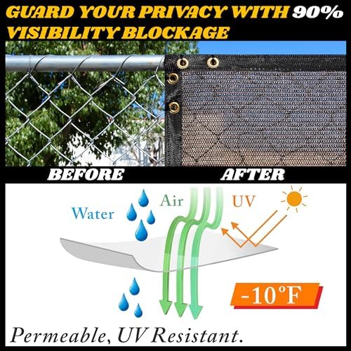 Royal Shade 4' x 43' Brown Fence Privacy Screen, 90% Blockage Windscreen - Image 3