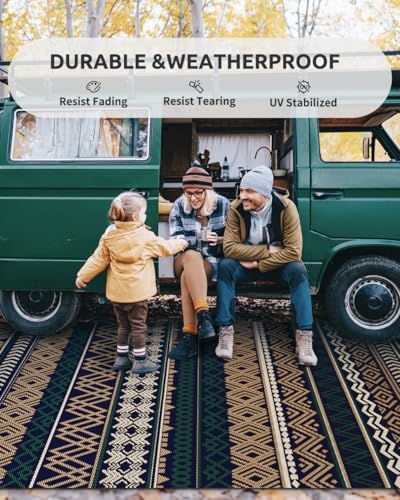 MontVoo Outdoor Rug Carpet Waterproof-Patio Rug Mat 6x9 Reversible RV Outdoor - Image 4