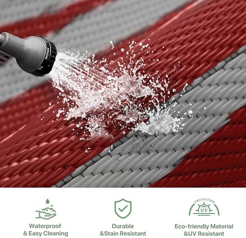 GENIMO Outdoor Rug, Waterproof Plastic Rugs - Image 5