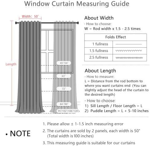 MYSKY HOME Linen Curtains for Sliding Door, Farmhouse Semi Sheer Ceiling - Image 3