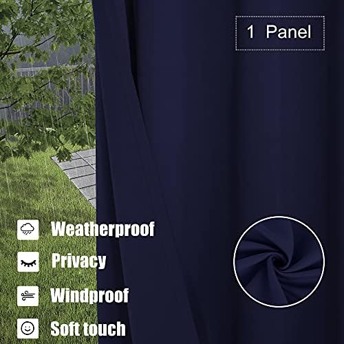 BONZER Outdoor Curtains for Patio Waterproof Weighted Blackout Blinds - Image 3